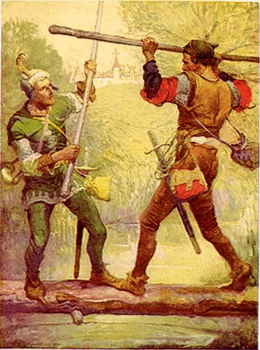 Louis Rhead Robin Hood and Little John china oil painting image